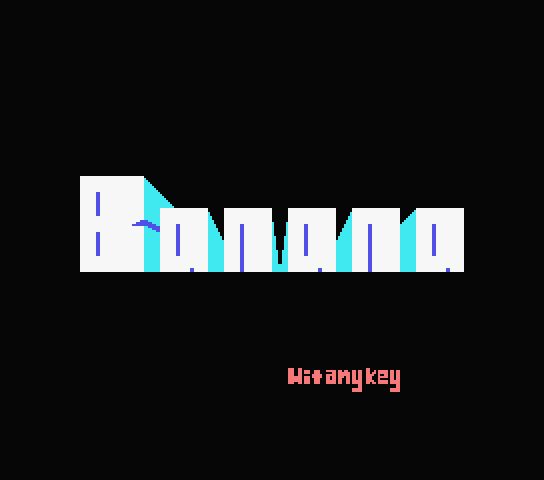 Banana title screen for MSX